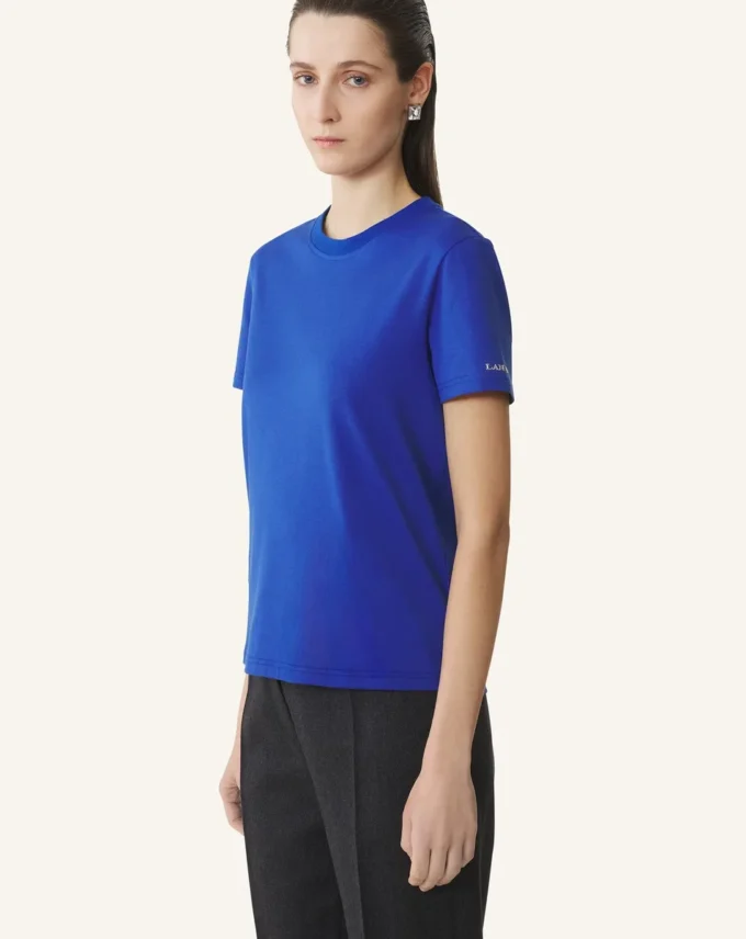 Camiseta de algodón con detalle de cinta Camiseta de algodón con detalle de cinta