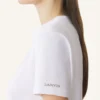 Camiseta de algodón con detalle de cinta Camiseta de algodón con detalle de cinta