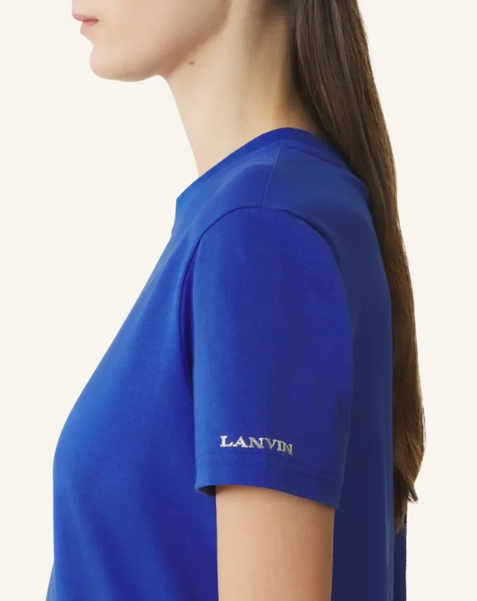 Camiseta de algodón con detalle de cinta Camiseta de algodón con detalle de cinta