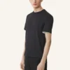 Camiseta de algodón con detalles de seda Camiseta de algodón con detalles de seda