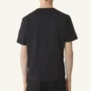 Camiseta de algodón con detalles de seda Camiseta de algodón con detalles de seda
