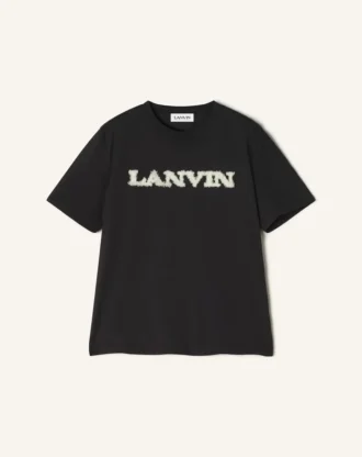 Camiseta de algodón y piel de oveja Lanvin