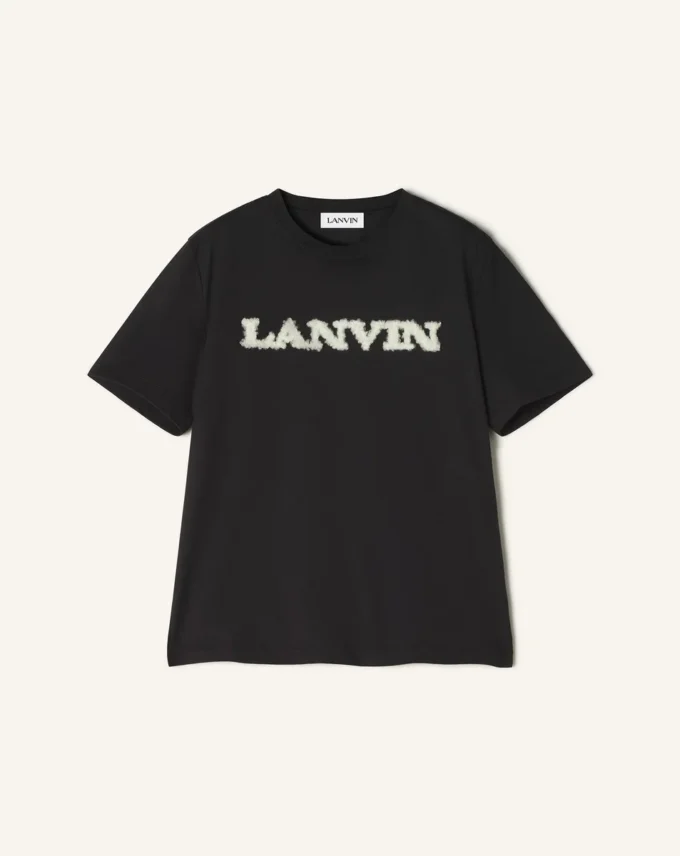 Camiseta de algodón y piel de oveja Lanvin Camiseta de algodón y piel de oveja Lanvin
