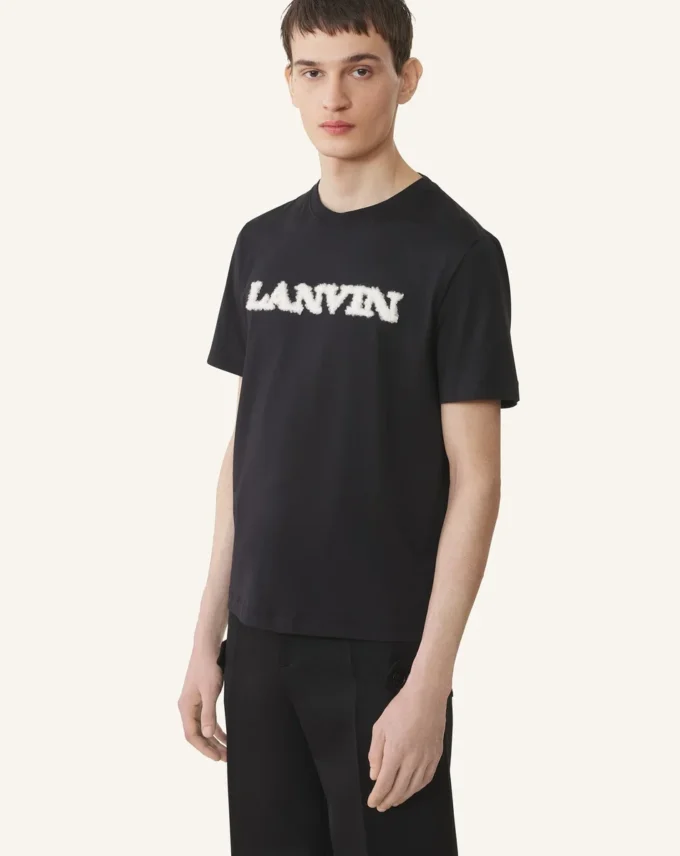 Camiseta de algodón y piel de oveja Lanvin Camiseta de algodón y piel de oveja Lanvin