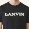 Camiseta de algodón y piel de oveja Lanvin Camiseta de algodón y piel de oveja Lanvin