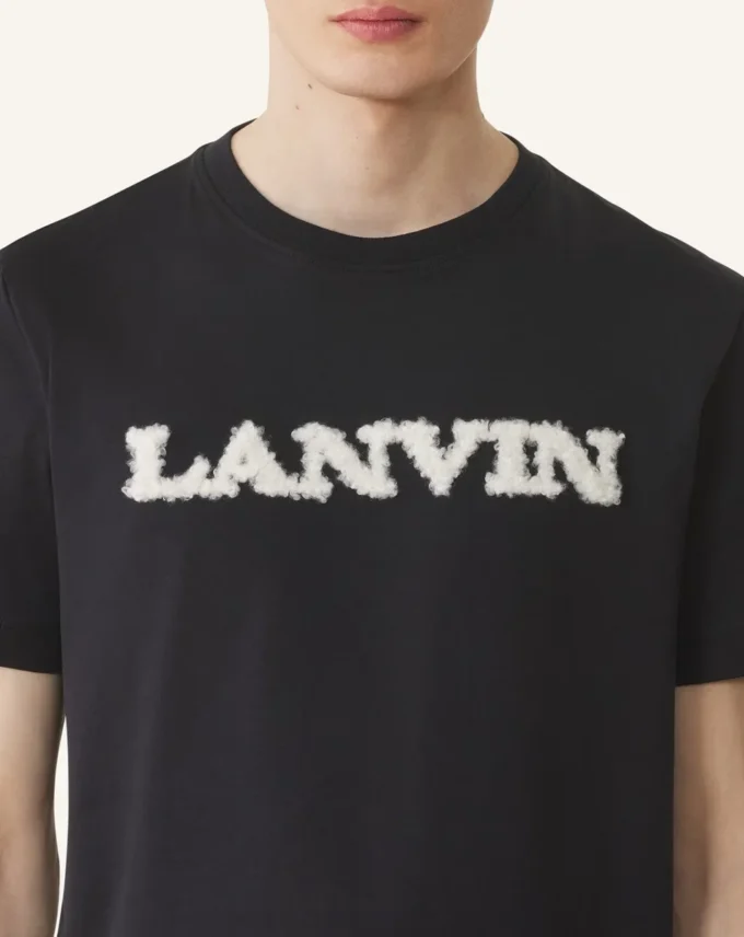 Camiseta de algodón y piel de oveja Lanvin Camiseta de algodón y piel de oveja Lanvin