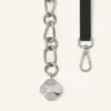Catch by Lanvin Cinturón de cuero y cadena metálica Catch by Lanvin Cinturón de cuero y cadena metálica