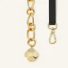Catch by Lanvin Cinturón de cuero y cadena metálica Catch by Lanvin Cinturón de cuero y cadena metálica