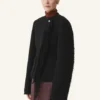 Chaqueta asimétrica de lana bouclé