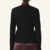 Chaqueta asimétrica de lana bouclé