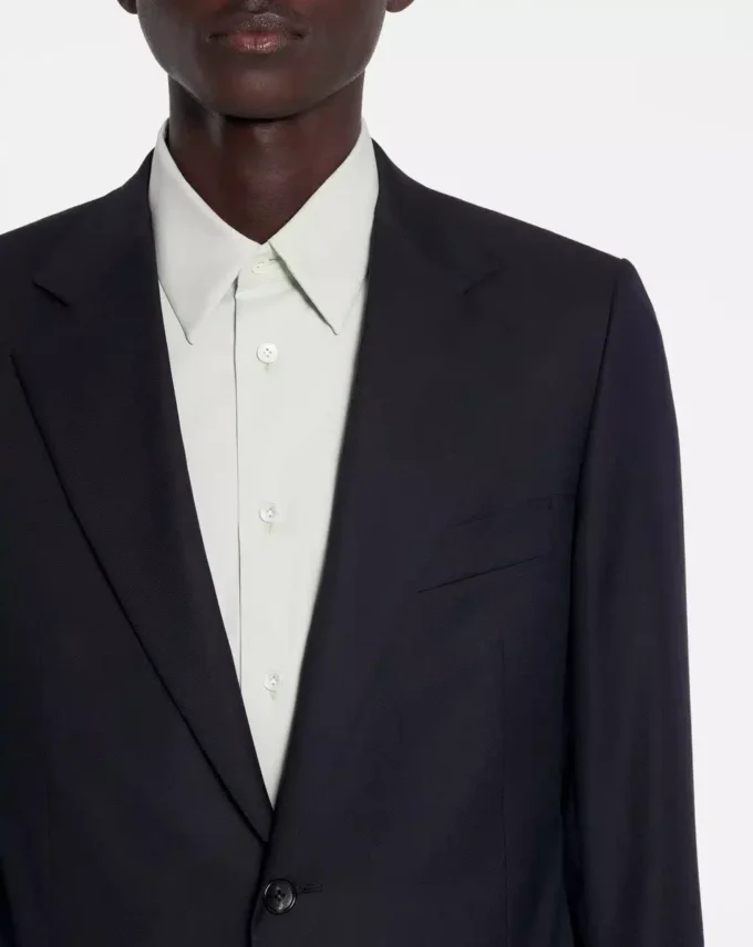 Chaqueta de un solo pecho con bolsillos con solapa Chaqueta de un solo pecho con bolsillos con solapa