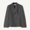 Chaqueta entallada de doble botonadura en lana Príncipe de Gales Chaqueta entallada de doble botonadura en lana Príncipe de Gales