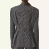 Chaqueta entallada de doble botonadura en lana Príncipe de Gales Chaqueta entallada de doble botonadura en lana Príncipe de Gales