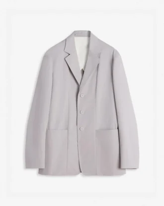 Chaqueta recta de algodón