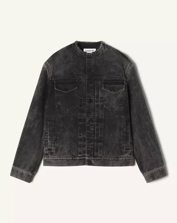 Chaqueta vaquera lavada de corte holgado Chaqueta vaquera lavada de corte holgado