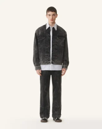 Chaqueta vaquera lavada de corte holgado