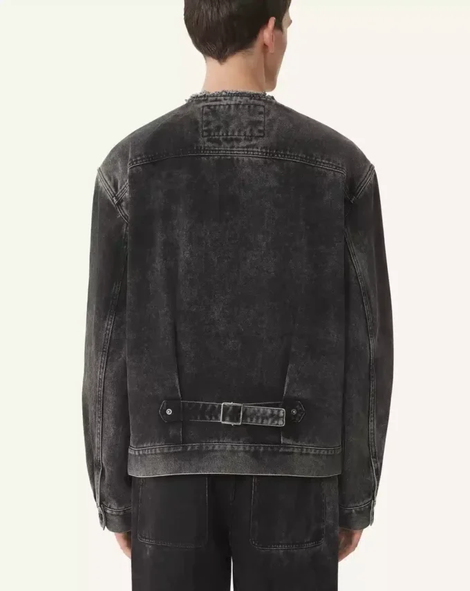 Chaqueta vaquera lavada de corte holgado Chaqueta vaquera lavada de corte holgado