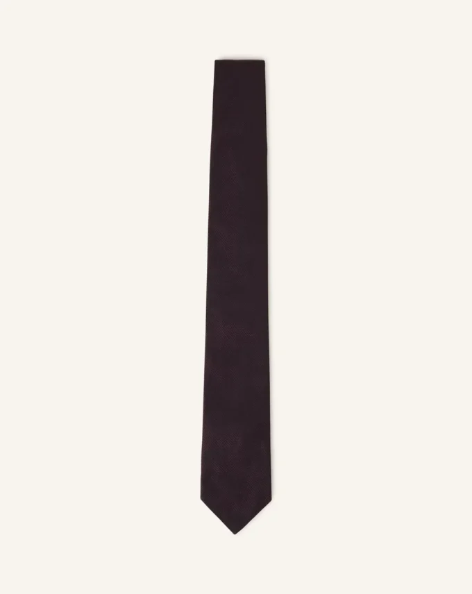 Corbata lisa de piqué de seda