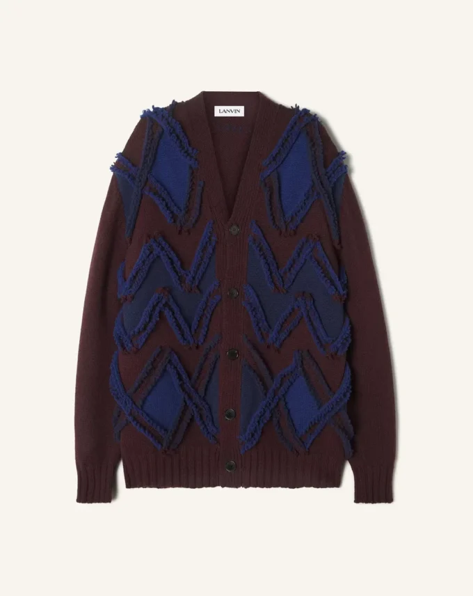 Cárdigan oversize en jacquard