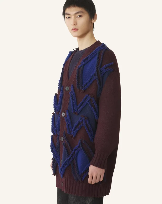 Cárdigan oversize en jacquard