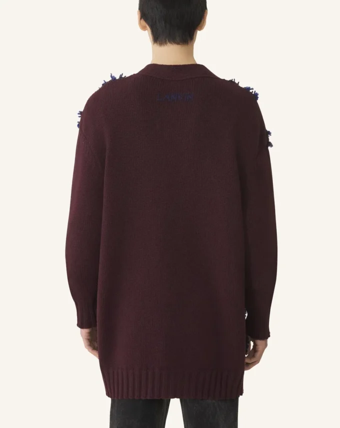 Cárdigan oversize en jacquard