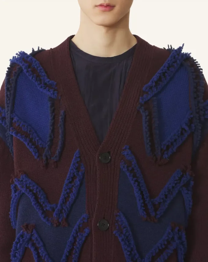 Cárdigan oversize en jacquard