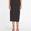 Falda midi de lana y viscosa Falda midi de lana y viscosa