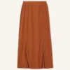 Falda midi en charmeuse Falda midi en charmeuse