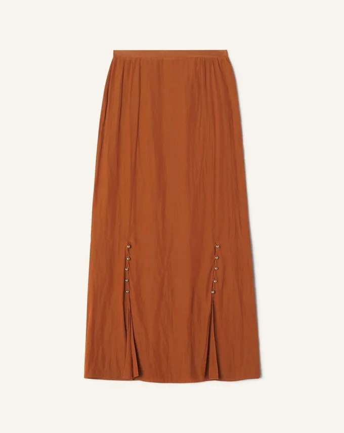 Falda midi en charmeuse Falda midi en charmeuse