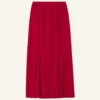 Falda midi en charmeuse Falda midi en charmeuse