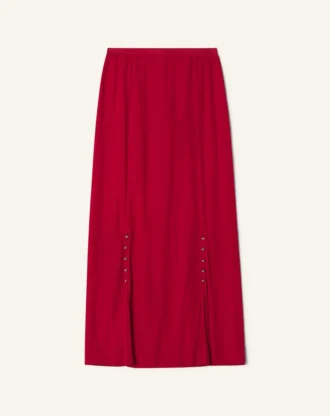 Falda midi en charmeuse