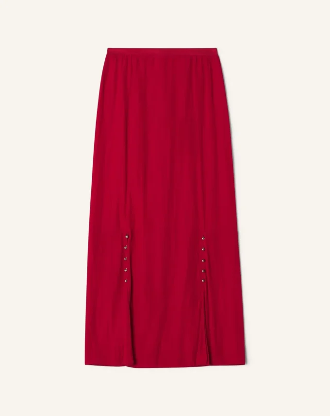 Falda midi en charmeuse Falda midi en charmeuse