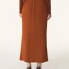 Falda midi en charmeuse Falda midi en charmeuse