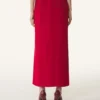 Falda midi en charmeuse Falda midi en charmeuse