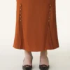 Falda midi en charmeuse Falda midi en charmeuse
