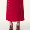 Falda midi en charmeuse Falda midi en charmeuse