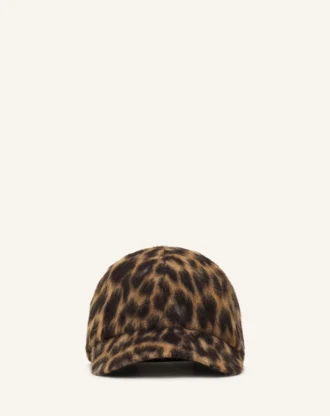 Gorra con estampado de leopardo