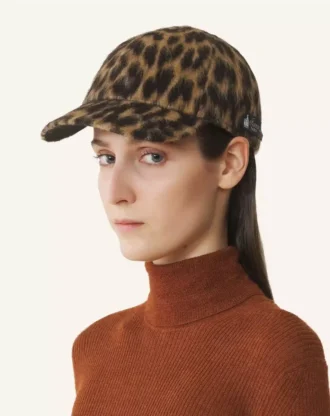 Gorra con estampado de leopardo