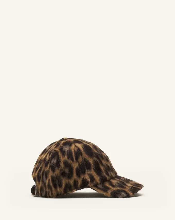 Gorra con estampado de leopardo