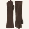 Guantes largos y estrechos de ante Guantes largos y estrechos de ante