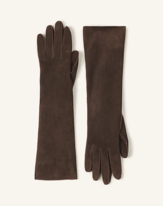 Guantes largos y estrechos de ante Guantes largos y estrechos de ante