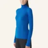 Jersey de cuello alto de lana merina y seda
