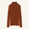 Jersey de cuello alto de lana merino y seda Jersey de cuello alto de lana merino y seda