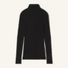 Jersey de cuello alto de lana merino y seda Jersey de cuello alto de lana merino y seda