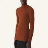 Jersey de cuello alto de lana merino y seda Jersey de cuello alto de lana merino y seda