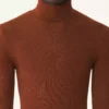 Jersey de cuello alto de lana merino y seda Jersey de cuello alto de lana merino y seda