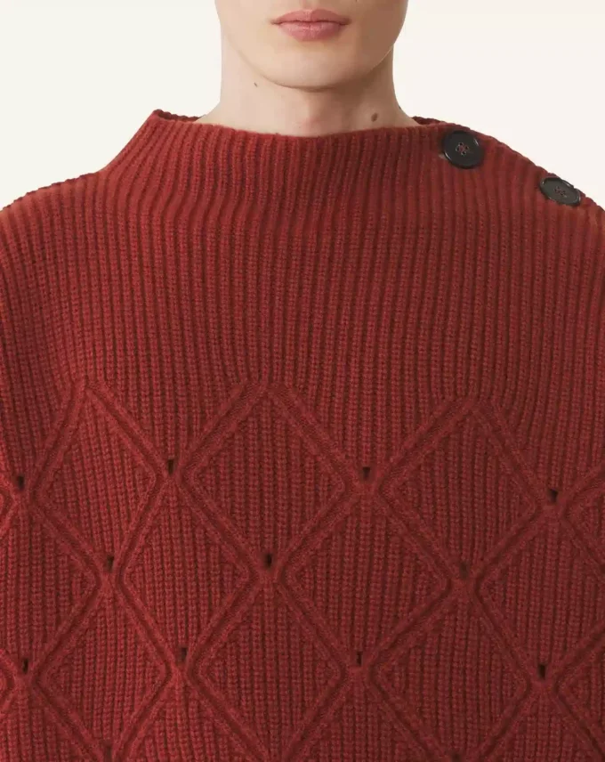 Jersey de lana con detalle de rombos Jersey de lana con detalle de rombos