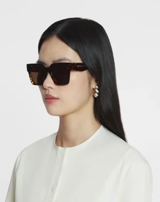 Lunettes Maxi Rectangle Lanvin Signature