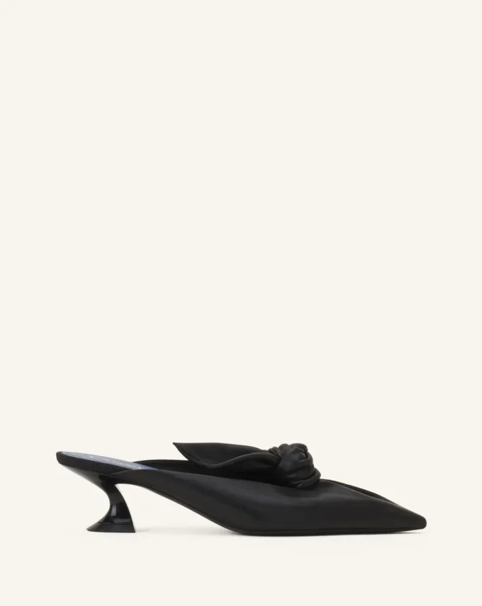 Mules de tacón con lazo Midnight Step en piel Mules de tacón con lazo Midnight Step en piel
