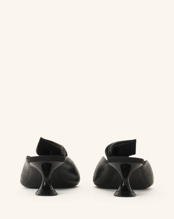 Mules de tacón con lazo Midnight Step en piel Mules de tacón con lazo Midnight Step en piel